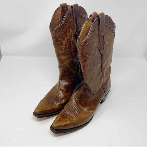 Resistol | Men’s Brown Leather Cowboy Boots sz 10B - Picture 2 of 7